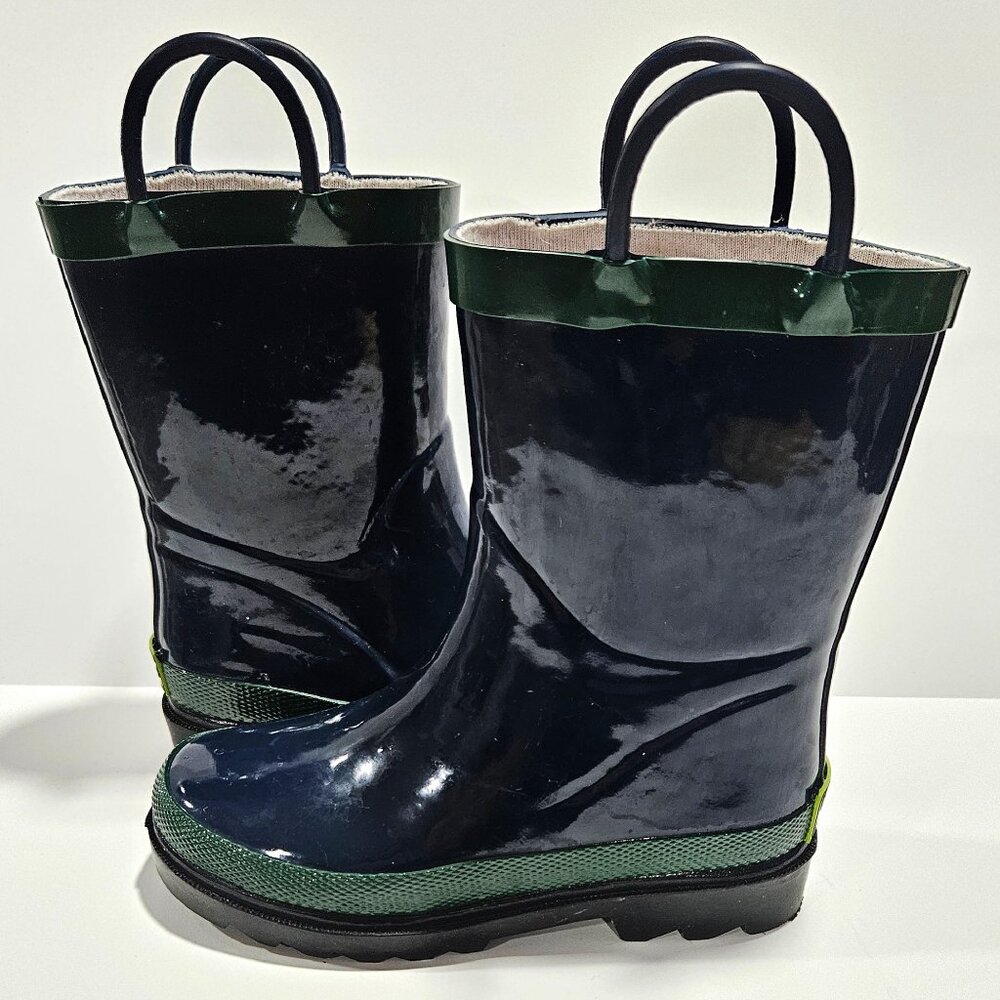 Western Chief Kids Classic Fire Chief Rain Boots 9/10 Navy Green